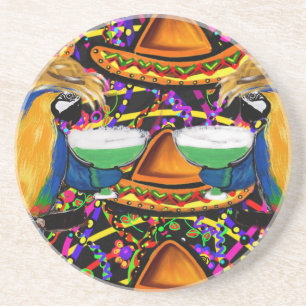 Cinco De Mayo Party Parrot Coaster