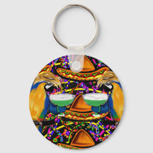Cinco De Mayo  Party Parrot Keychain