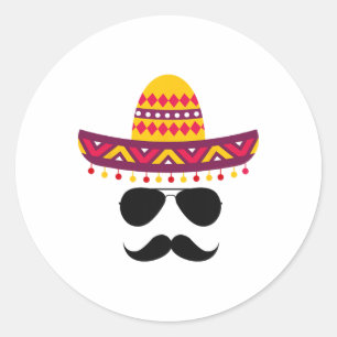 Cinco De Mayo Party Shirts Men Funny Cinco De Mayo Classic Round Sticker