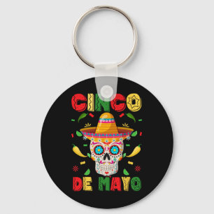 Cinco De Mayo Party Sugar Skull Men Women Mexican Keychain