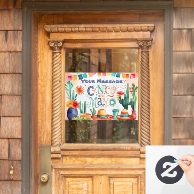 Cinco De Mayo Party Window Cling (Home Door)
