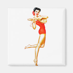 cinco de mayo pin up magnet