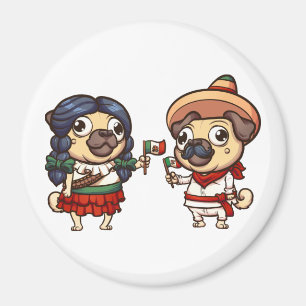 Cinco De Mayo Pugs Magnet