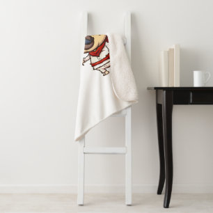 Cinco De Mayo Pugs Sherpa Blanket