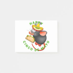cinco de mayo rat post-it notes