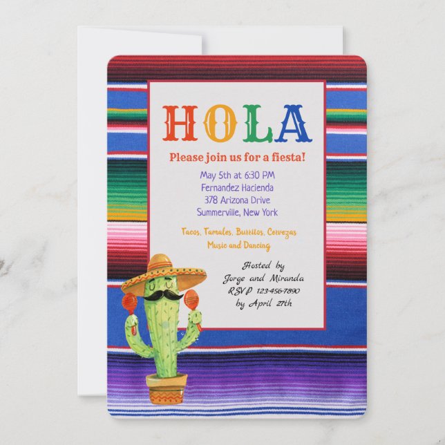 Cinco de Mayo Serepa Invitation (Front)