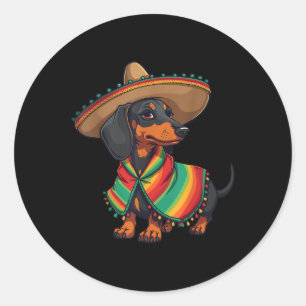 Cinco De Mayo Shirts For Dog Lover Funny Mexican H Classic Round Sticker