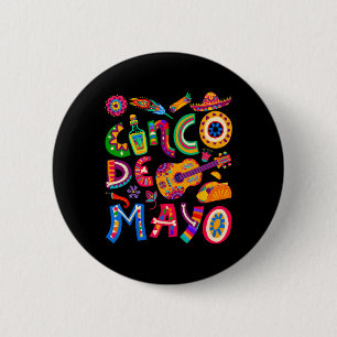 Cinco De Mayo Shirts For Women Men Kids Mexican Fi 2 Inch Round Button