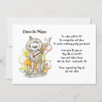 Cinco de Mayo Singer Invitation