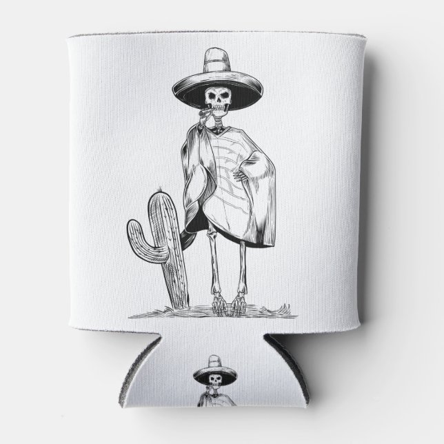 cinco de mayo skeleton can cooler (Front)