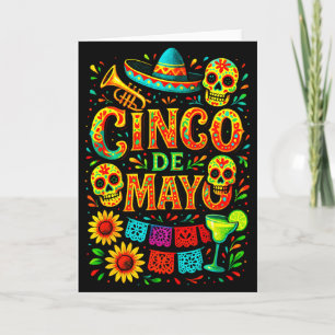 Cinco de mayo - skeleton party fun card