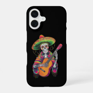 Cinco De Mayo Skeleton Skull Fiesta Guitar iPhone 16 Case