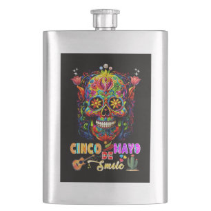 Cinco De Mayo Smile Hip Flask
