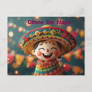 Cinco De Mayo Sombrero Holiday Postcard