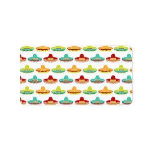 Cinco de Mayo Sombrero Mariachi Mexican Culture Label