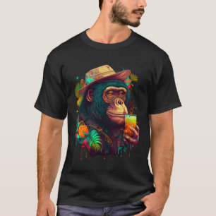 Cinco De Mayo Spider Monkey Drinking Beer T-Shirt