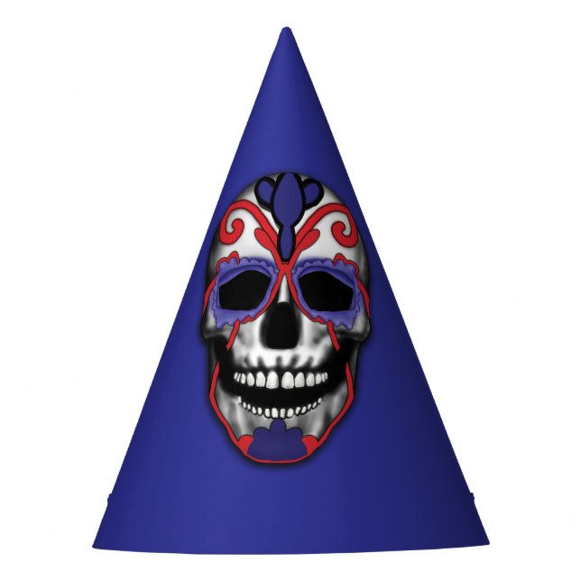 Cinco De Mayo Sugar Skull_001 Party Hat (Front)