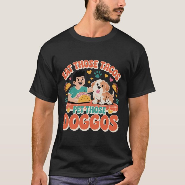 Cinco De Mayo Taco Dog Lover Funny Skeleton Humour T-Shirt (Front)