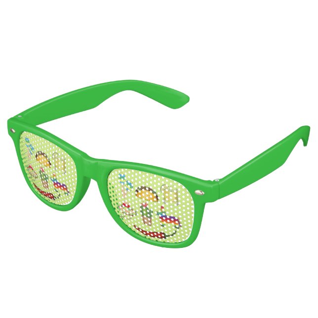 Cinco de Mayo Taco Piñata Margarita Cactus Maracas Retro Sunglasses (Angled)