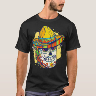Cinco De Mayo Taco Sugar Skull Meican Fiesta Party T-Shirt
