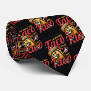 Cinco de Mayo Taco Theme Tie