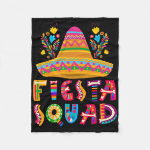 Cinco De Mayo Tee For Group Fiesta Squad Cinco De Fleece Blanket