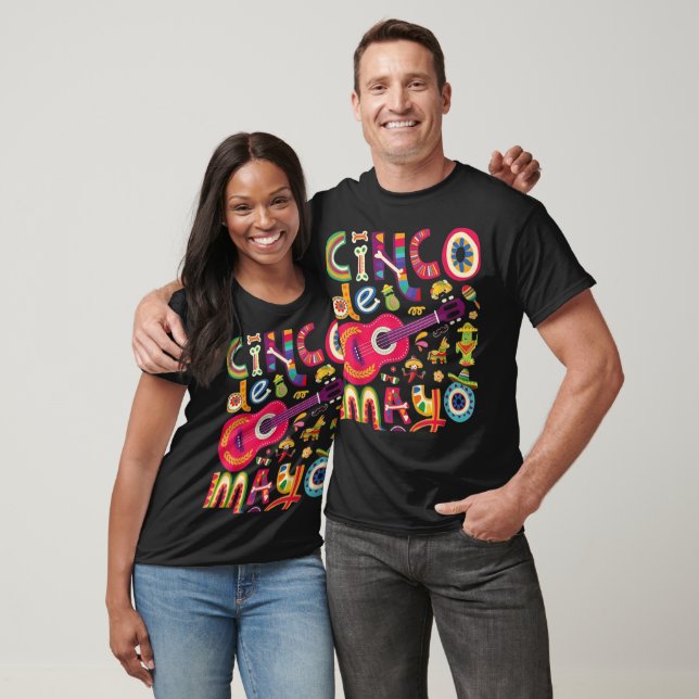 Cinco de Mayo Tee, Mexican Taco Guitar Fiesta  T-Shirt (Unisex)