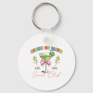 Cinco De Mayo Tequila Coquette Social Club Mexican Keychain