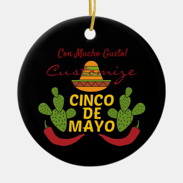 Cinco de Mayo Thunder_Cove Ceramic Ornament (Front)