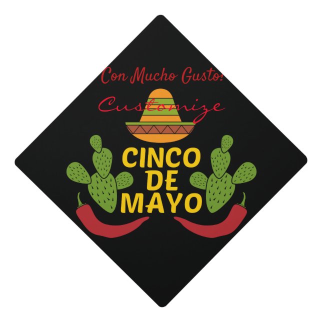 Cinco de Mayo Thunder_Cove Graduation Cap Topper (Front)
