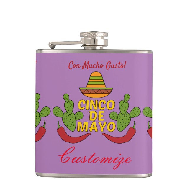 Cinco de Mayo Thunder_Cove Hip Flask (Front)