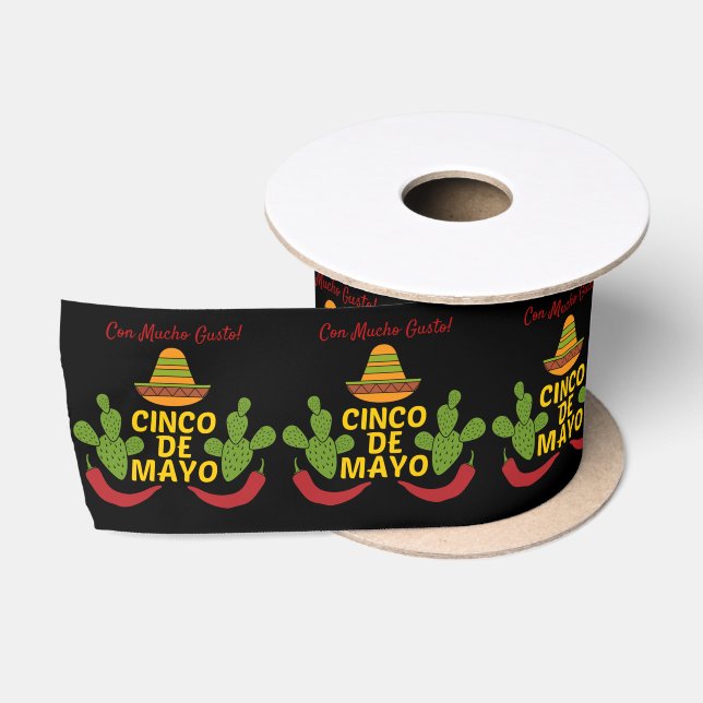 Cinco de Mayo Thunder_Cove Satin Ribbon (Spool)