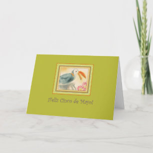 Cinco de Mayo Toucan on Green in Spanish Card