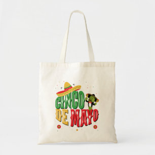 Cinco De Mayo With Hat Cactus Funny Cinco De Mayo Tote Bag