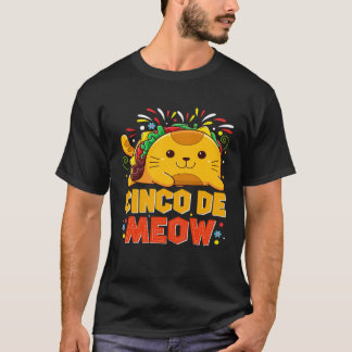 Cinco De Meo Mexican Cat Cinco De Mayo Costume Ta T-Shirt