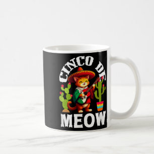 Cinco De Meow Cat Mexican Mexico Heritage Cinco De Coffee Mug