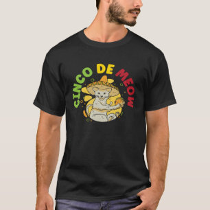Cinco de Meow Cat Mexico Pride Mexican Cinco De M T-Shirt