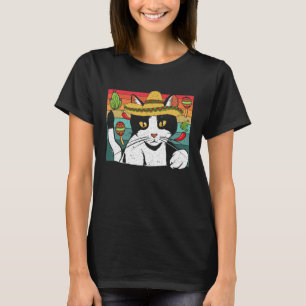 Cinco de Meow Cat Mexico Pride Mexican Cinco De M T-Shirt