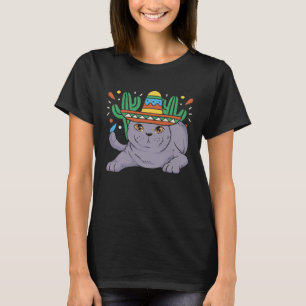 Cinco de Meow Cat Mexico Pride Mexican Cinco De M T-Shirt