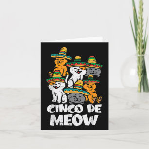 Cinco De Meow Cats Kitten Cute Cinco De Mayo Women Card