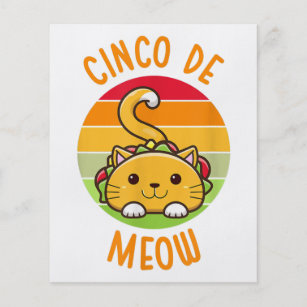 Cinco De Meow Cinco De Mayo Funny Tacos Cat Lover Flyer