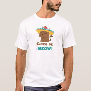 Cinco De Meow Sombrero Cat Funny Cinco De Mayo T-Shirt