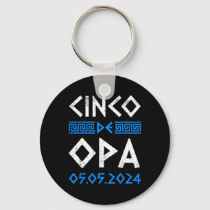 Cinco De Opa Funny Cinco De Mayo Orthodox Greek Ea Keychain