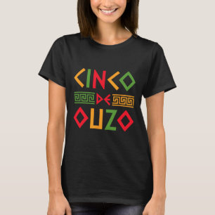 Cinco De Ouzo Retro Funny Greek Easter Cinco De Ma T-Shirt