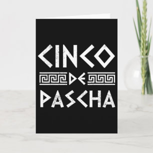 Cinco De Pascha Greece Flag Funny Greek Easter Cin Card