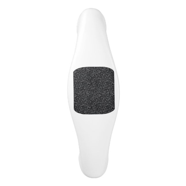 Cinder Black Glitter Ceramic Cabinet Pull (Front)