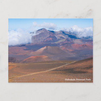cinder cones and mountains at haleakala crater holiday postcard