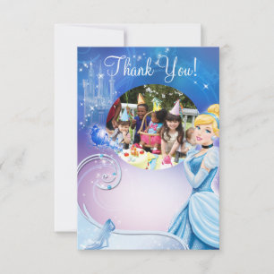Cinderella 3 Birthday Thank You Cards