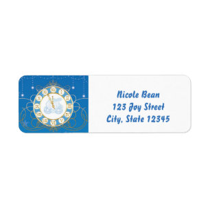 Cinderella Almost Midnight Blue Address Labels