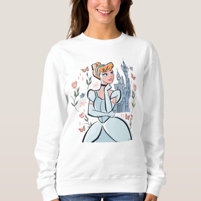 Cinderella and Castle Stylized Badge Sweatshirt (Front)